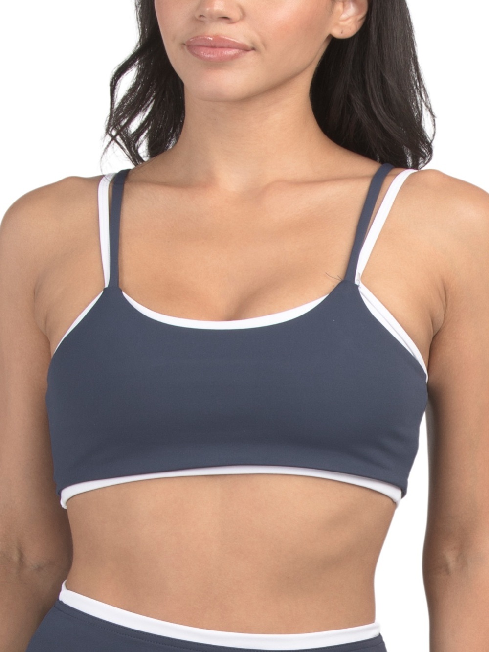Move Theology Contrast Layered Sports Bra
